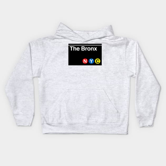 The Bronx Subway Sign Kids Hoodie by PopCultureShirts